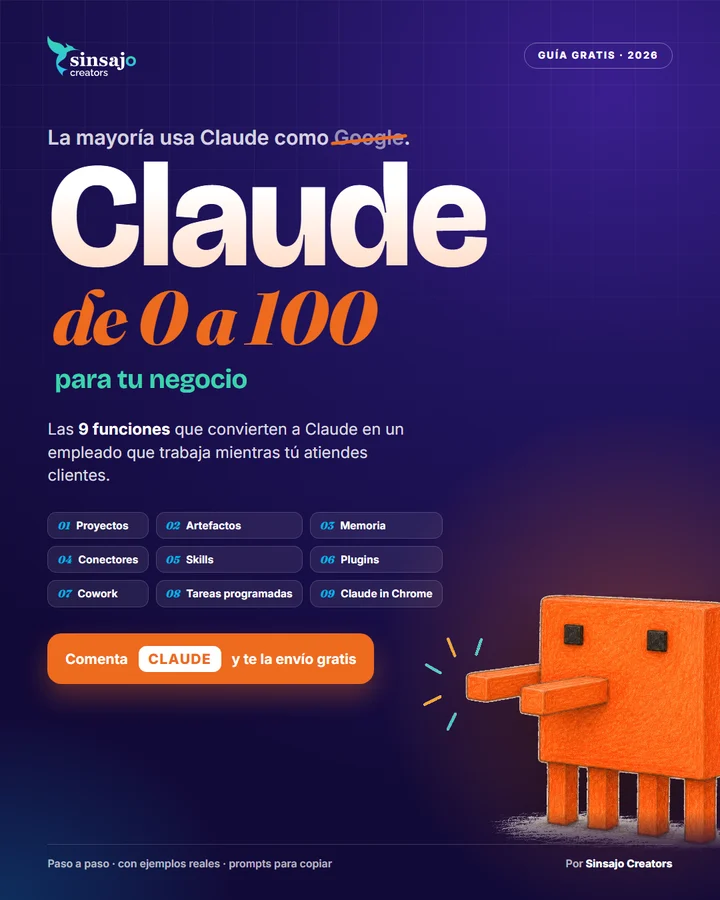 Portada de la guía Claude de 0 a 100 para tu negocio